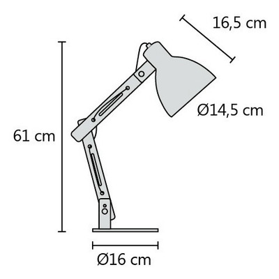 Lampara Velador Moderno Genk Vintage Madera Apto Led