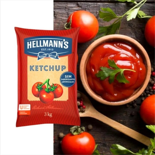 Ketchup Hellmanns 3kg X 1 Unidad -