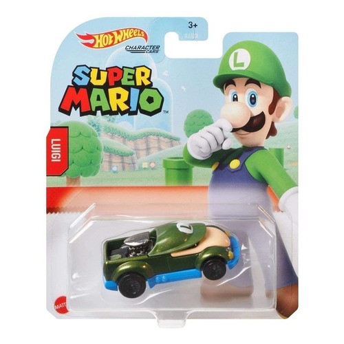Luigi Super Mario Bros Hot Wheels Character Cars Color Cafe