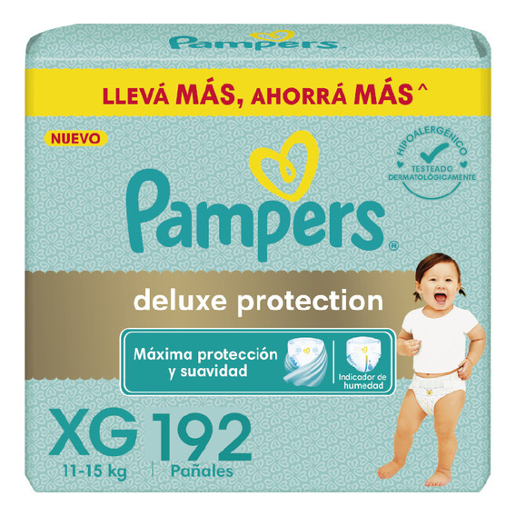 Combo Pañales Pampers Premium Deluxe Talle Xg X 192 Un 