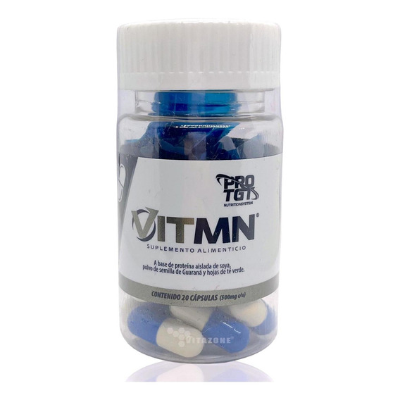 VITMN (energizante) 20 Cápsulas De 500 Mg  - PROTGT - Sin sabor