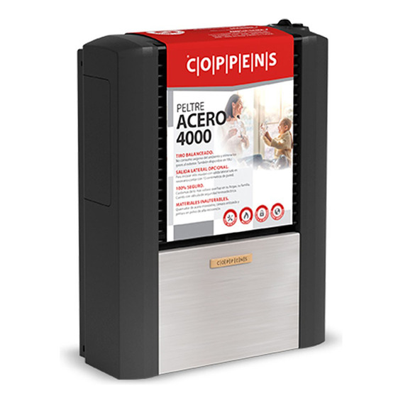 Calefactor Coppens 4000 Tb S. Derecha Peltre Acero Multigas