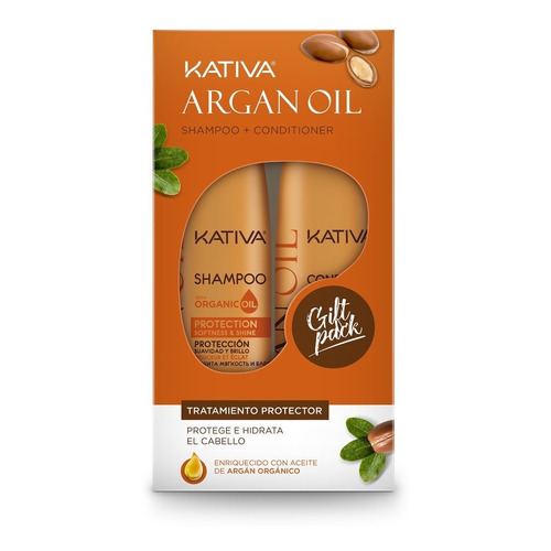  Pack Shampoo + Acondicionador Kativa Argan 250ml