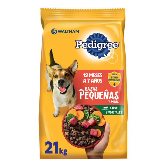 Alimento Pedigree óptima digestión etapa 2 para perro adulto de raza pequeña sabor mix en bolsa de 21kg