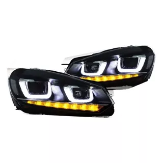 Faros De Lupa Y Led Para Volkswagen Golf Gti 2010 - 2014