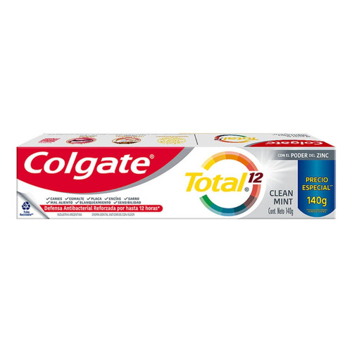 Pasta Dental Colgate Total 12 Clean Mint En Crema 140 g