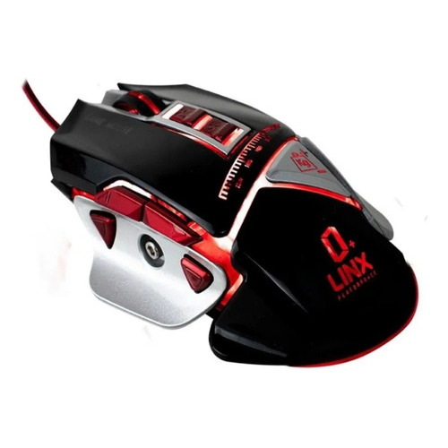 Mouse Gamer Rgb Linx Python | Peso Ajustable | 9 Botones Color Negro