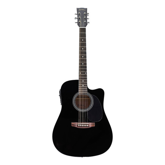 Guitarra Electroacústica Memphis 964 Black Color Negro Orientación de la mano Diestro