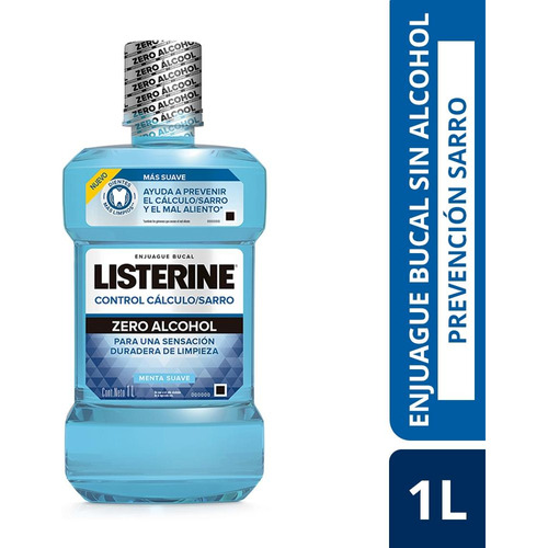 Listerine Enjuague Bucal Control Sarro Zero 1 Litro