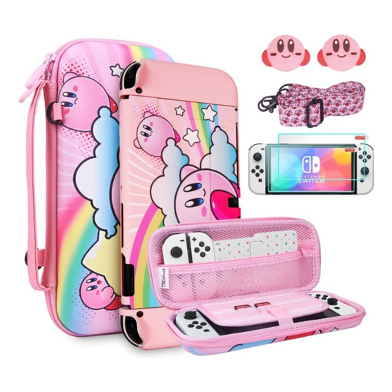 Kit Kirby De Protección Para Nintendo Switch Oled