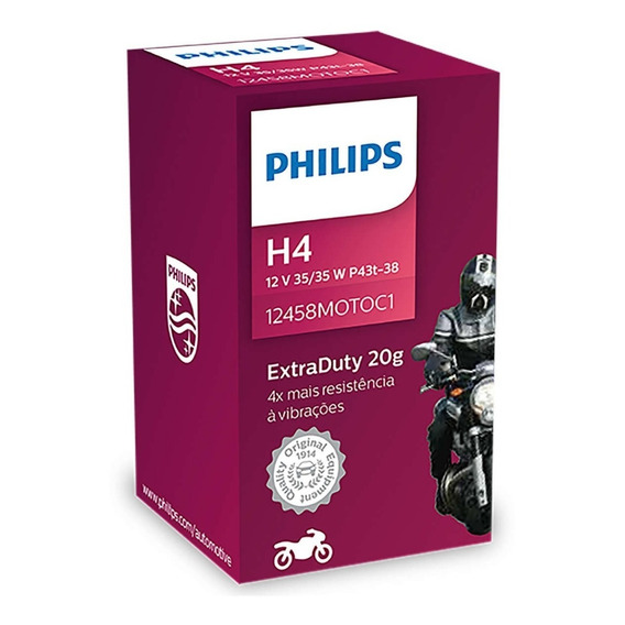 Lampara Halogena Philips Moto 12v 35w P43 Hs1 Reforzada