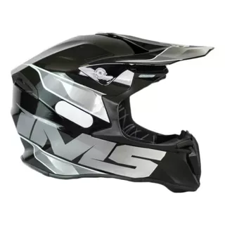 Capacete Ims Phantom Preto Cinza Motocross | Ims