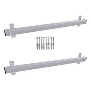 Suporte De Varal 6 Cordas Fixo Muro/parede Reforçado 60cm Cor Branco