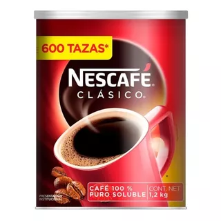 Cafe Soluble Nescafe Clasico 1.2 Kg Rinde 600 Tazas