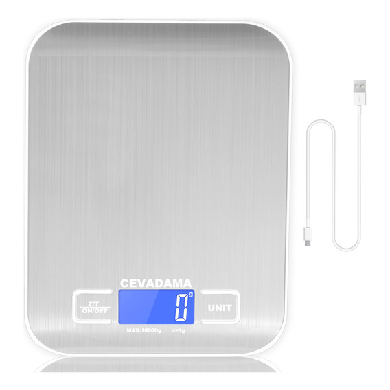 Báscula De Alimentos De Cocina Digital Recargable 10 Kg / 1g