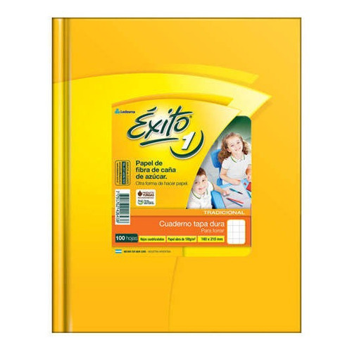 Cuaderno Éxito E1 P/ Forrar Tapa Dura 48 Hojas Cuadriculadas