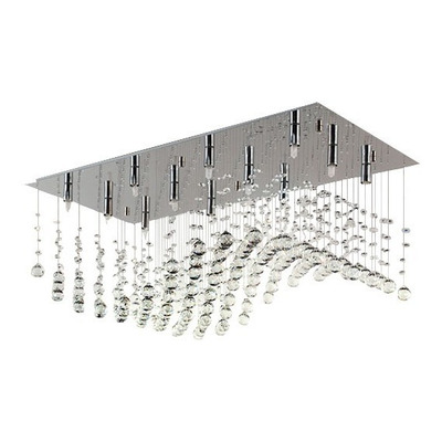 Plafon Colgante Cairel Deco Media Onda Con 12 Luces Led Incluidas