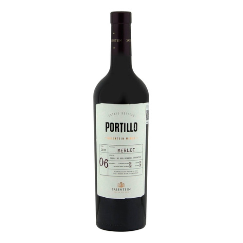 Vino Tinto Portillo Merlot Botella 750 Ml