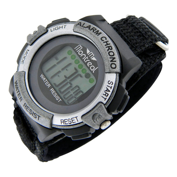 Reloj Montreal Hombre Ml1487 Digital Cronometro Alarma Luz