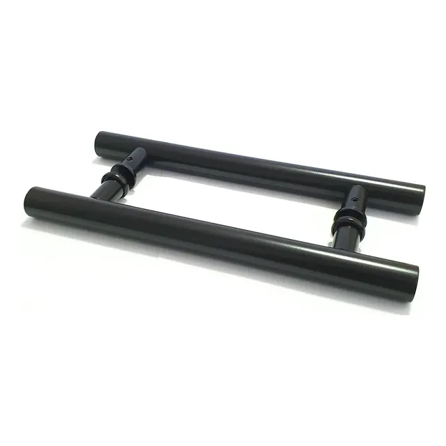 Puxador Para Porta Portão Correr Vidro Madeira 30cm Alumínio Cor Preto