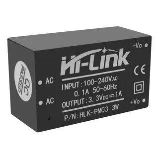 Regulador Fuente 220v Ac A 3.3v Dc 3w Hlk-pm01 Hi-link