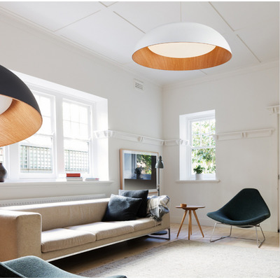 Plafon Led Well 36w Blanco Madera Deco Moderno 50cm Vig