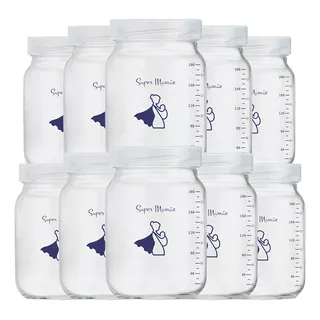 Pote De Vidro Para Leite Materno 200ml Kit Com 10 Unidades