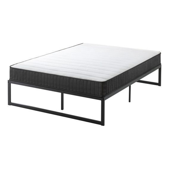 Cama Abel Zinus 1.5 Plazas Resortes Pocket Color Negro