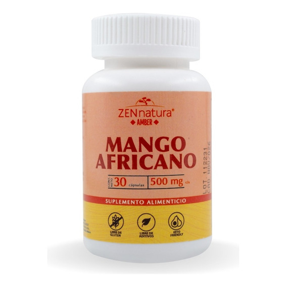 Mango Africano 30 Caps De 500 Mg Control De Peso Y Apetito Sabor Sin sabor