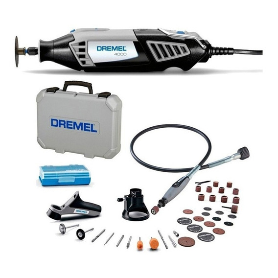 Minitorno Dremel 4000 36 Accesorios + Eje Flexible Maletin