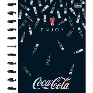 Caderno Tilidisco Inteligente Grande 10 Matérias Coca-cola Cor Preto