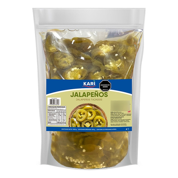 Kari Jalapeños Tajados  1000 G - g a $32