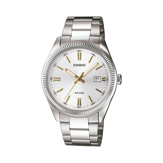 Reloj Casio Hombre Mtp-1302d-7a2vdf Plata Con Dorado Acero Color de la correa Plateado Color del bisel Plateado