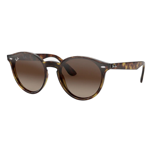 Anteojos de sol Ray-Ban Blaze Standard con marco de nailon color gloss tortoise, lente brown de poliamida degradada, varilla gloss tortoise de nailon - RB4380N