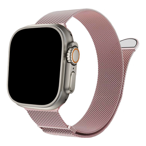 Cellbox Correa De Acero Inoxidable Magnética Para Apple Watch 42 44 45 y Ultra Color Rosa 