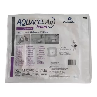 Aquacel Ag Foam 17.5cmx17.5cm Aposito Adhesivo