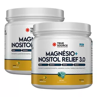 2x Magnésio + Inositol Relief 3.0 Maracujá True Source 350g