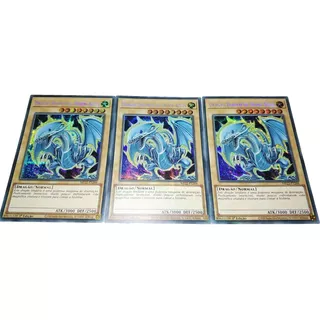 Yu-gi-oh! 3x Dragao Branco De Olhos Azuis Secretosmp22-pt266