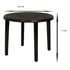 Mesa Plástico Pvc Jardín Redonda Mor Negra Patas Desmontable