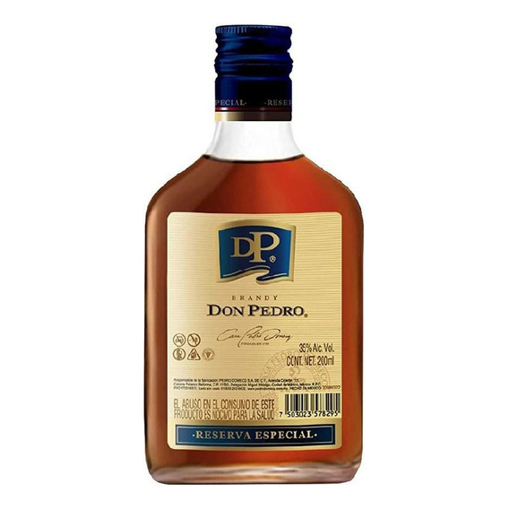 Paquete De 3 Brandy Don Pedro Gran Reserva Especial 200 Ml