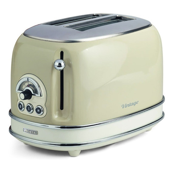 Tostadora Vintage Dos Panes Crema-810w-ariete Italia 15503