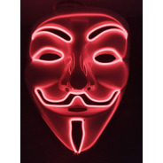 Mascara Cosplay Led Vendetta Neon A Pilha Varias Cores