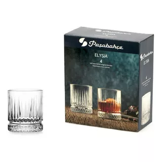 Set X4 Vaso Whisky Pasabahce 355 Cc Cocteles Tragos Palermo Color Transparente