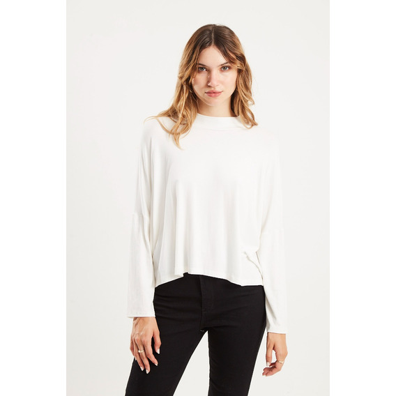 Polera Amplia Ml De Viscosa  Off White - Koxis Mujer