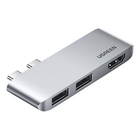 Hub Ugreen Cm415usb-c Hub Macbook Adapter 3-in-2 10914 Grey