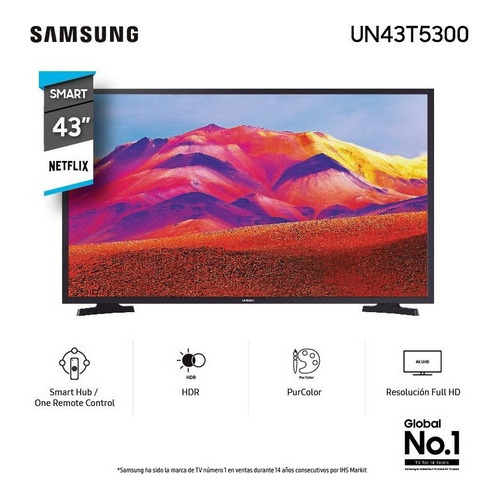 Televisión Smart Tv Samsung Led Full Hd Slim 43 - Tizen Os