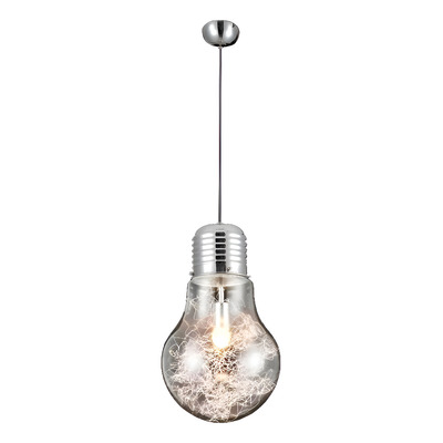 Colgante Bombilla Lampara Gigante Deco Apto Led Sf Cromo