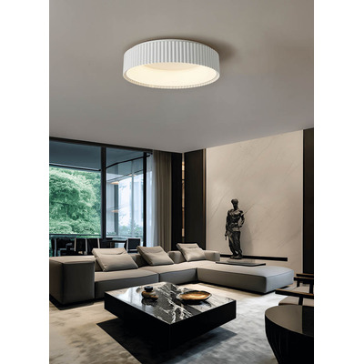 Plafon Led Zumo M 47cm Negro Dimerizable Diseño Moderno