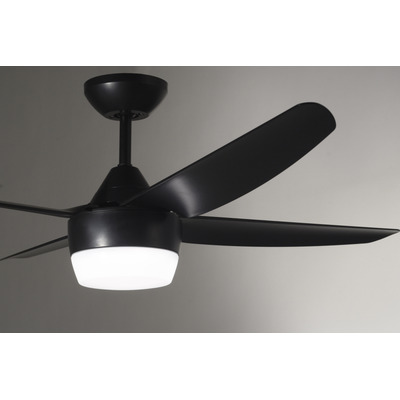 Ventilador De Techo Negro Con Led 432b Control Remoto Laft