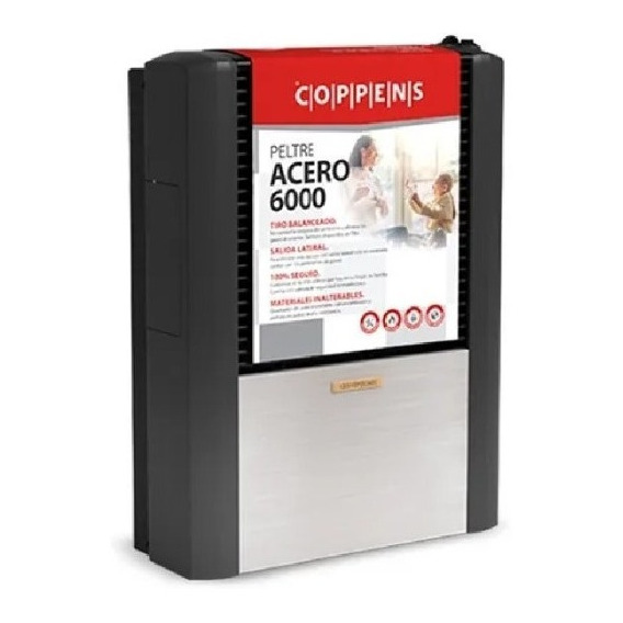 Calefactor Coppens 6000 Tb Izquierdo Peltre Ii Acero